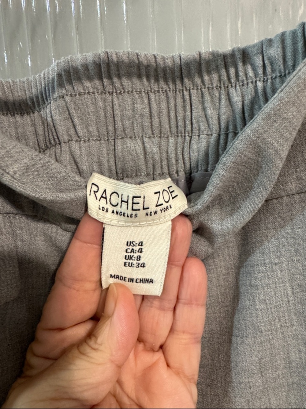 Rachel Zoe Heather Gray Elastic-Waist Dress Pants - Picture 2 of 5